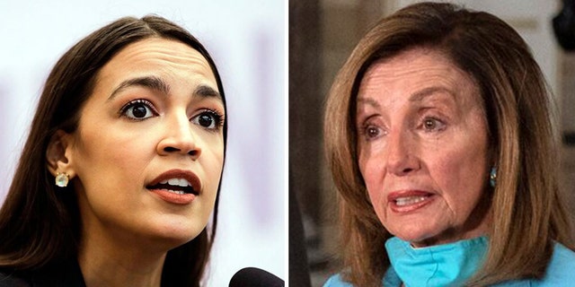 U.S. Rep. Alexandria Ocasio-Cortez, D-N.Y., left, and House Speaker Nancy Pelosi, D-Calif., have been among the lawmakers issuing one set of rules for the public while following another set for themselves, Laura Ingraham claims.