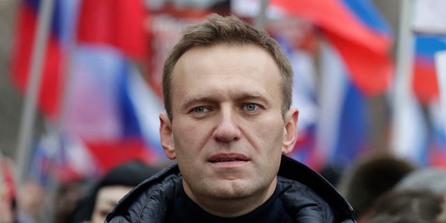 Navalny was placed on a ventilator in a hospital intensive care unit in Siberia after falling ill from suspected poisoning during a flight, his spokeswoman said Thursday. (AP Photo/Pavel Golovkin, File)