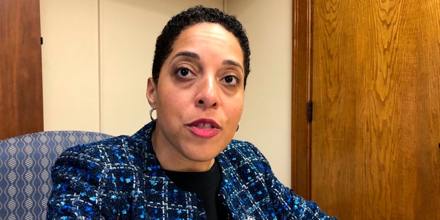 St. Louis Circuit Attorney Kim Gardner speaks in St. Louis on Jan. 13, 2020. Gardner is being challenged in the Aug. 4, 2020, Democratic primary by Mary Pat Carl. (AP Photo/Jim Salter, File)