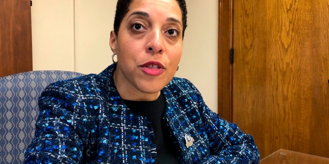 St. Louis Circuit Attorney Kim Gardner speaks in St. Louis on Jan. 13, 2020. Gardner is being challenged in the Aug. 4, 2020, Democratic primary by Mary Pat Carl. (AP Photo/Jim Salter, File)