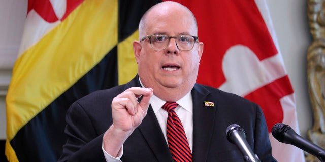Maryland Gov. Larry Hogan speaks during a news conference in Annapolis, Md on June 3, 2020. (AP Photo/Brian Witte, file)