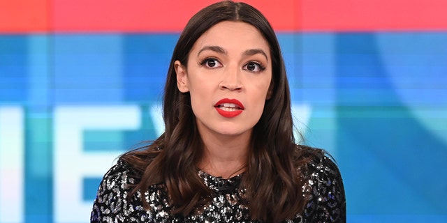 U.S. Rep. Alexandria Ocasio-Cortez during a February 19, 2020 on ABC's "The View." She is known for her bold political leanings as well as her lipstick choice. (Jenny Anderson/ABC via Getty Images)