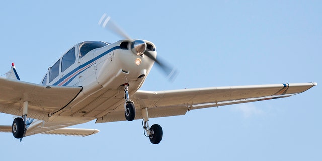 A passenger airplane is preparing for landing.