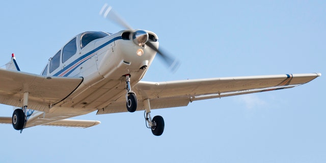 A passenger airplane is preparing for landing.