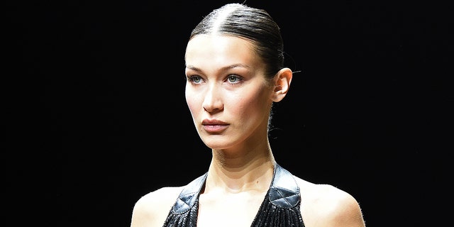 Bella Hadid walks the runway during the Michael Kors FW20 Runway Show on Feb. 12, 2020, in New York City. (Getty Images) 