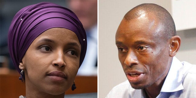 Rep. Ilhan Omar (right) is facing a highly contentious primary Tuesday night, even after being outraised by her opponent, attorney Antone Melton-Meaux (left).
