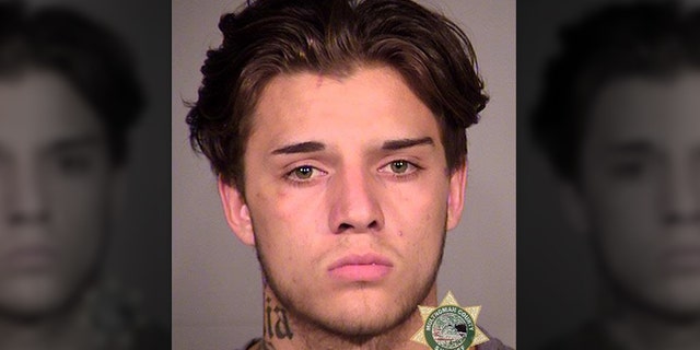 Isaiah Jason Maza, Jr., has been charged with assaulting a federal officer with a dangerous weapon and willfully damaging government property after his explosive device allegedly blasted both of a deputy U.S. Marshal’s legs, according to the U.S. Attorney’s Office in Oregon. (Multnomah County Sheriff's Office)