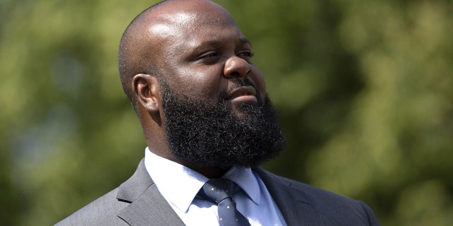 Ja'Ron Smith, White House policy adviser, stands after a television interview in Washington, D.C., U.S., on Tuesday, June 16, 2020. 