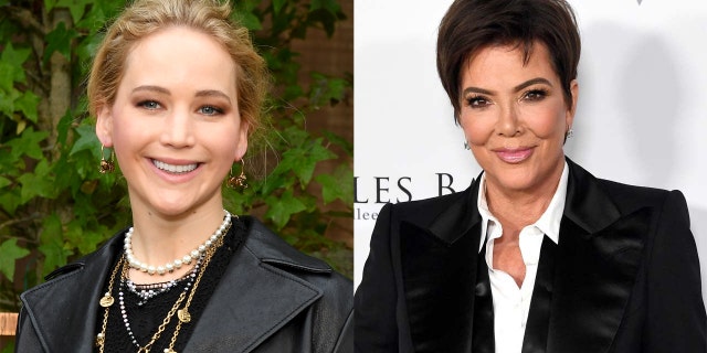 Jennifer Lawrence (left) and Kris Jenner (left). Jenner sent a birthday wish to Lawrence.