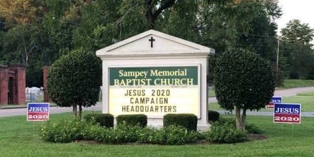 The Jesus 2020 yard sign campaign across the country was started by Joyce Hubbard and her friend Martha Sikes at Sampey Memorial Baptist Church in Ramer, Ala.