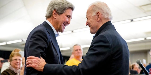 President Biden and Special Presidential Envoy for Climate John Kerry are pictured in 2020. Biden appointed Kerry to position which previously didn't exist in 2021. (AP Photo/Andrew Harnik)