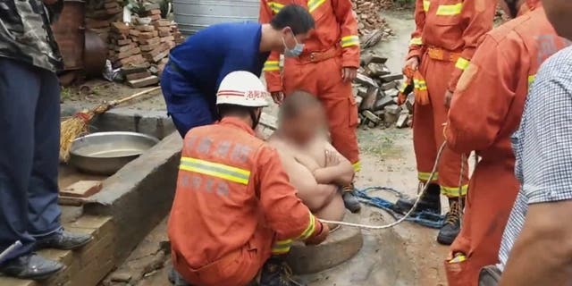 The rescue unfolded in China's Henan province.