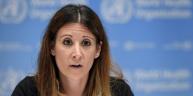 WHO Technical lead head COVID-19 Maria Van Kerkhove attends a news conference at the WHO headquarters in Geneva, Switzerland July 3, 2020. 