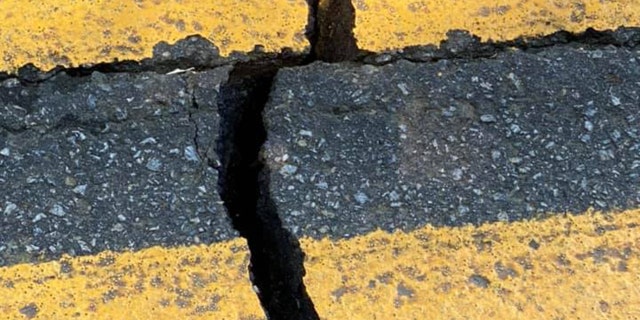 Damage in Sparta, N.C. after a 5.1-magnitude earthquake on Sunday.