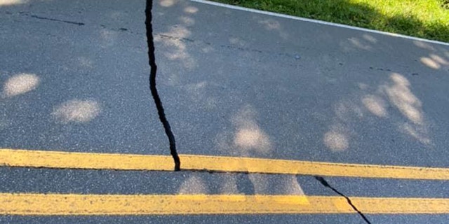 Damage in Sparta, N.C. after a 5.1-magnitude earthquake on Sunday.