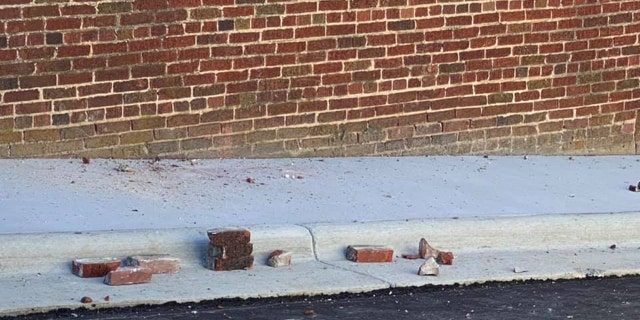 Damage in Sparta, N.C. after a 5.1-magnitude earthquake on Sunday.