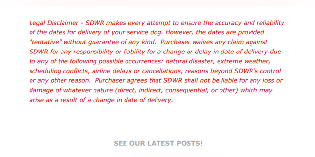 SDWR disclaimer (Credit: Vanessa Valdez Avila)