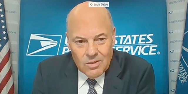 In this image from video, U.S. Postmaster General Louis DeJoy testifies during a video virtual hearing before the Senate Governmental Affairs Committee on the U.S. Postal Service during COVID-19 and the upcoming elections, Aug. 21, on Capitol Hill in Washington. (US Senate Committee on Homeland Security & Governmental Affairs via AP)
