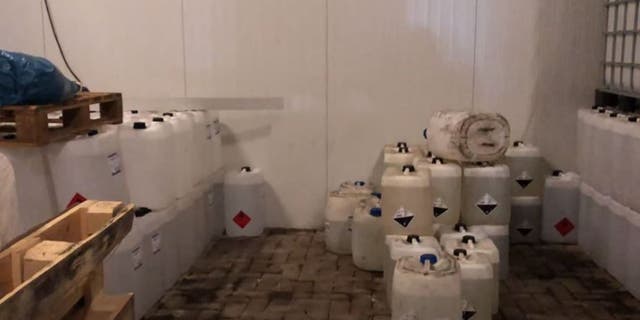Police said they discovered 220 pounds of crack cocaine on the grounds.