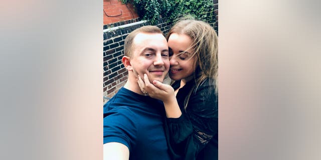 The couple connected a year ago on a dating site, and sparks immediately flew.