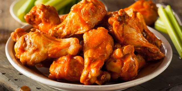 Wings are one of the most popular foods at Super Bowl parties. 