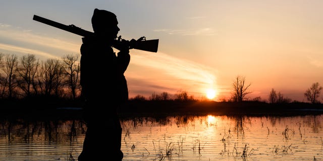 Hunter at sunset.
