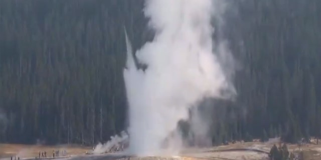 The Giantess Geyser at Yellowstone National Park erupted on Tuesday after six and a half years of dormancy.