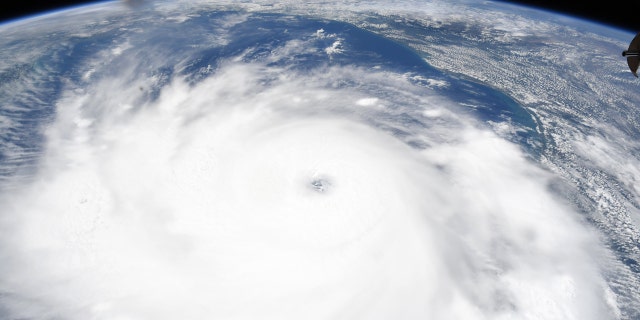 One of the images of Hurricane Laura tweeted by Chris Cassidy.  (Chris Cassidy / NASA)