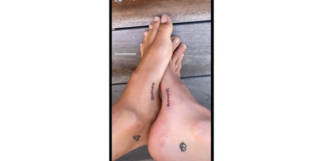 Cara Delevingne and Kaia Gerber showed off matching tattoos.