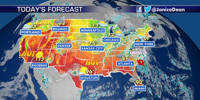 The national forecast for August 3, 2020.