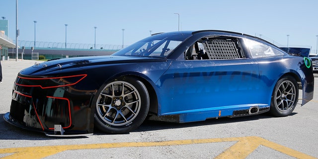 The car is being tested with generic, unbranded bodywork.