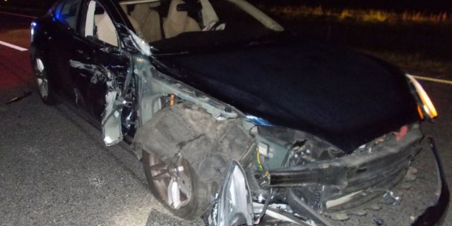 Police said the driver told them he was watching a movie.<br> 