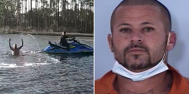 A deputy caught Hunter while chasing after the fugitive on a Jet Ski.