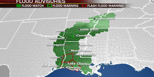 The flood threat on Thursday from Hurricane Laura.