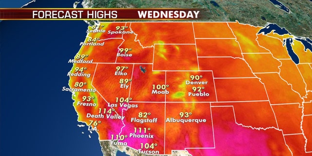 More dangerous heat is in the forecast for the West and Southwest on Tuesday.