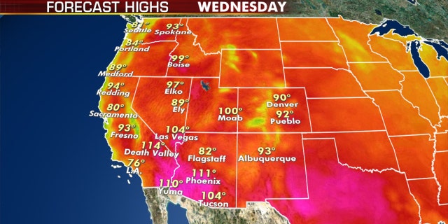 More dangerous heat is in the forecast for the West and Southwest on Tuesday.
