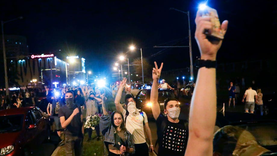 Thousands swarm Belarus streets to protest police violence during peaceful demonstrations