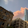 A cloud from a massive explosion is seen in in Beirut, Lebanon, Tuesday, Aug. 4, 2020. 