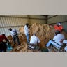 Municipal workers fill sandbags for residents in advance of Hurricane Laura in Abbeville, La., Tuesday, Aug. 25, 2020. (AP Photo/Gerald Herbert)