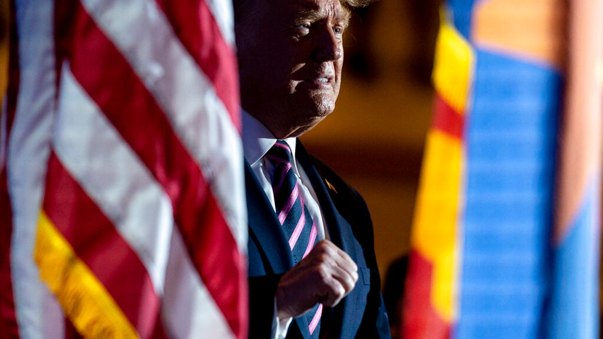 President Donald Trump arrives for a Latinos for Trump Coalition roundtable at Arizona Grand Resort &amp; Spa, Monday, Sept. 14, 2020, in Phoenix.