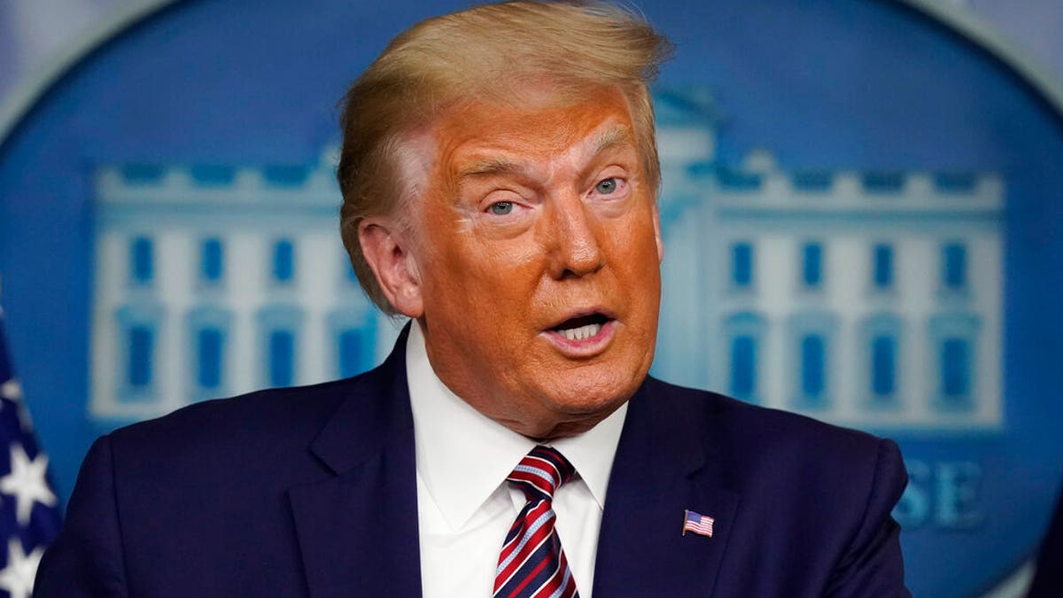 President Donald Trump speaking during a news conference at the White House, Sept. 27, in Washington.