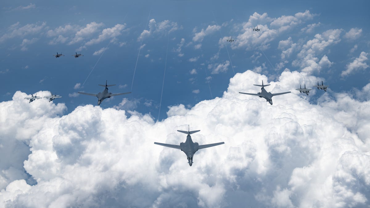 U.S. Air Force, Navy, Marine Corps and Japan Air Self Defense Force aircraft conduct a large-scale joint and bilateral integration training exercise Aug. 18, 2020 - file photo.