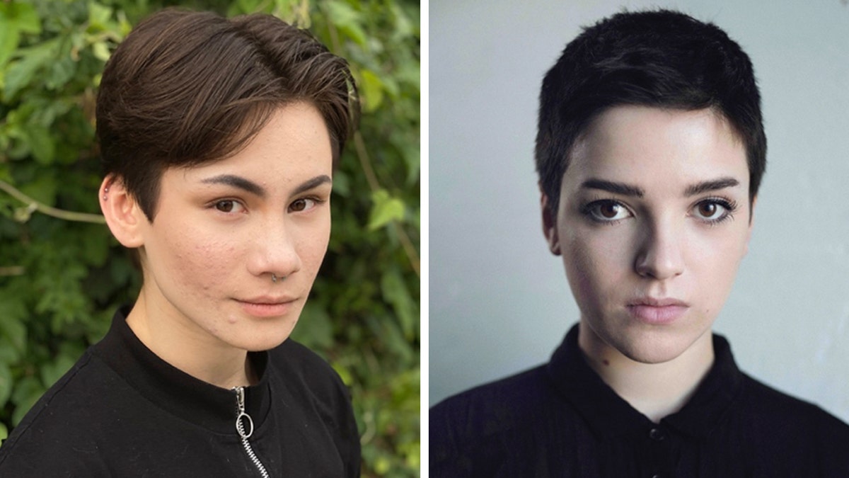 Nonbinary actor Blu del Barrio, right, and Ian Alexander, left, will star in 'Star Trek: Discovery' as the franchise's first transgender and non-binary characters.