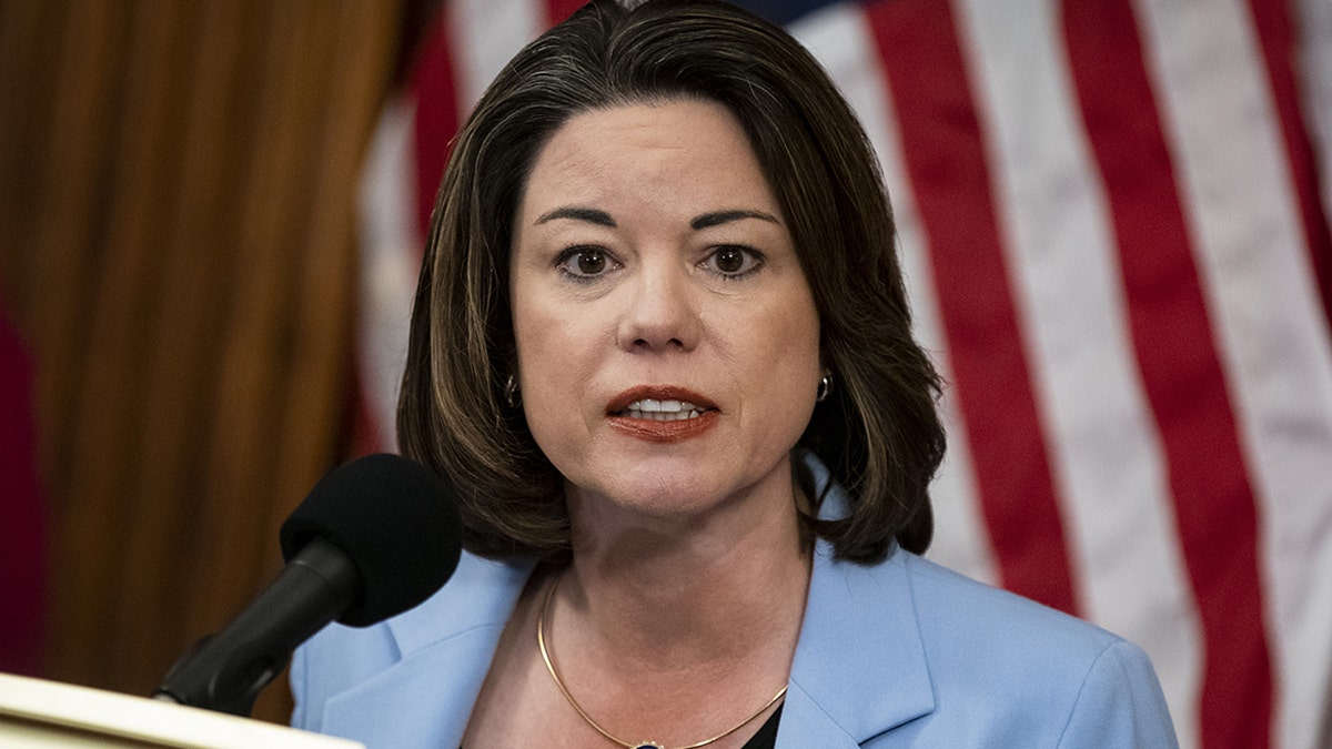 Representative Angie Craig, a Democrat from Minnesota, speaks during a news conference unveiling the Patient Protection &amp; Affordable Care Enhancement Act at the U.S. Capitol in Washington, D.C., on Wednesday, June 24, 2020. (Al Drago/Bloomberg via Getty Images)