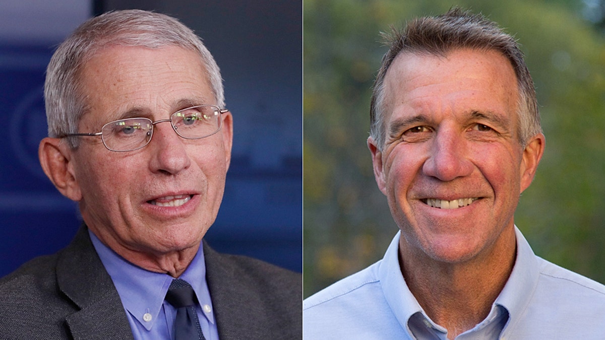 Dr. Anthony Fauci told Vermont Governor Phil Scott on Tuesday that the state could serve as a model for the rest of the country in reaching a low test positivity to reopen the economy in a "safe and prudent way." (Photo courtesy of AP)