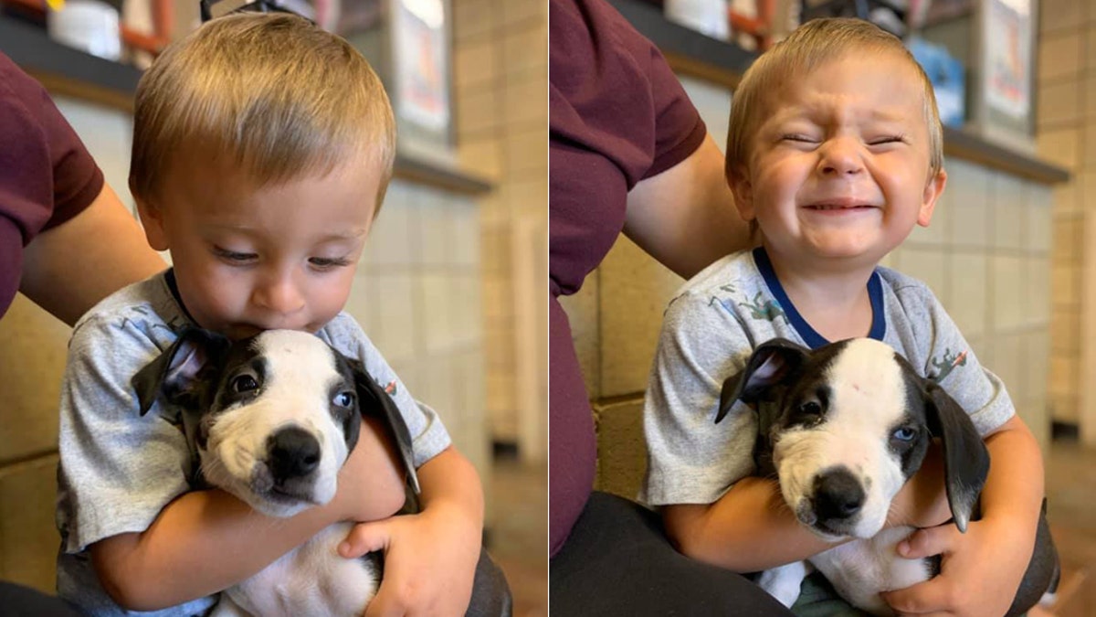 Bentley Boyers and his precious pup Lacey.