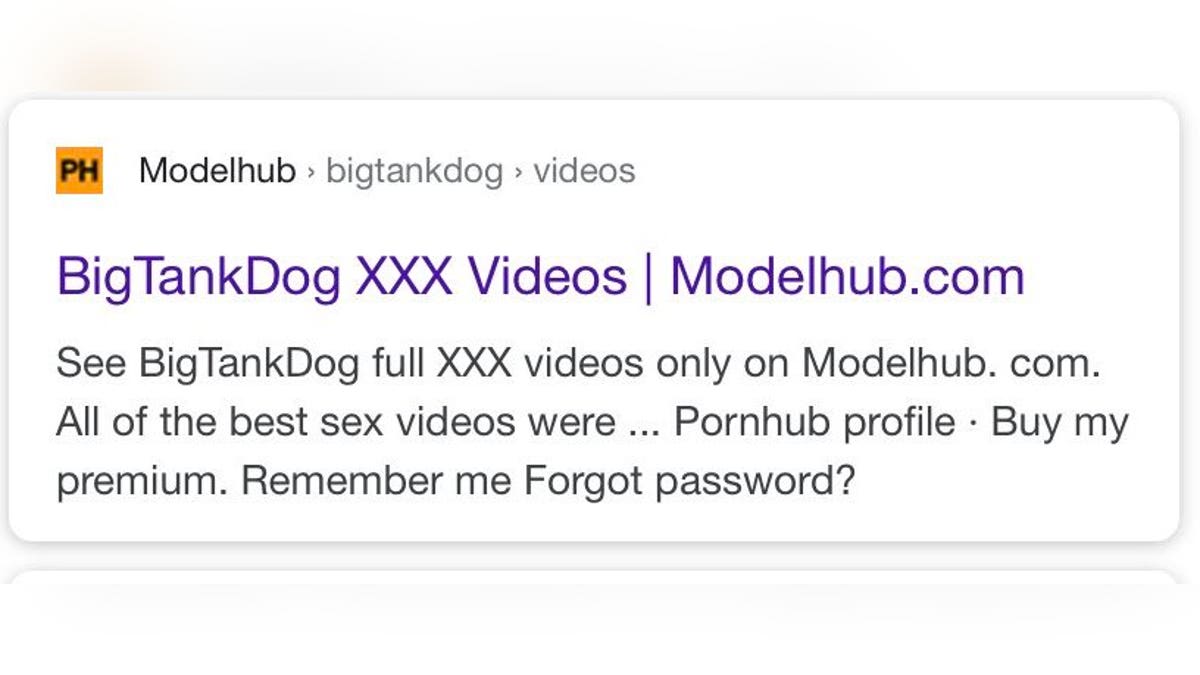 Search screenshot displays BigTankDog's Modelhub profile (Credit: Exodus Cry)