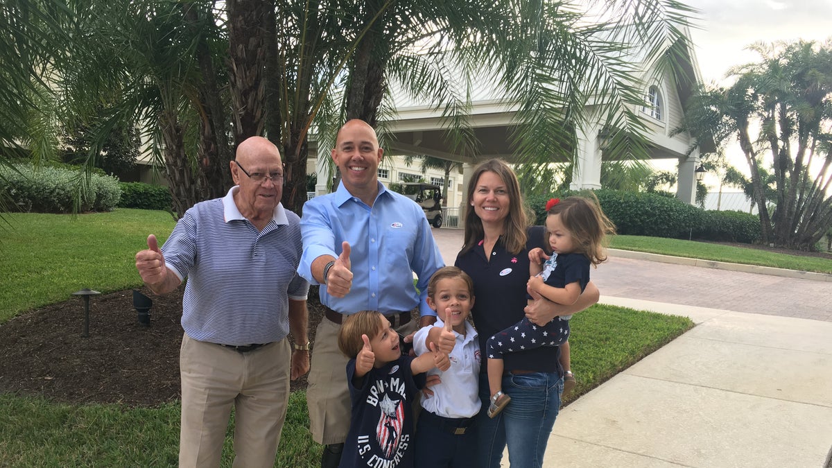 Rep. Brian Mast with his father and his family