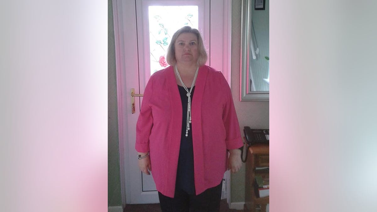 The Bolton, Lancashire woman weighed 294 at her heaviest, explaining that she gained about 112 pounds in four years due to painful plantar fasciitis that made exercise agonizing.