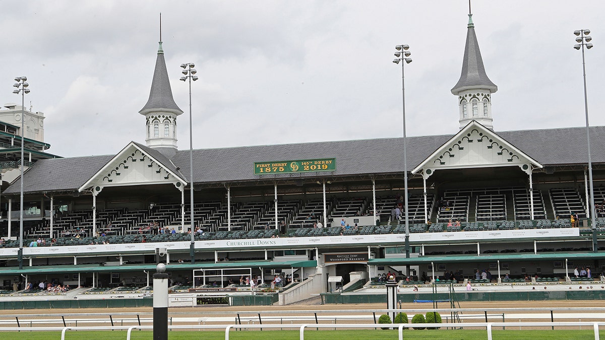 A general view of the twin spires at Churchill Downs. (AP Photo/Gregory Payan, File)